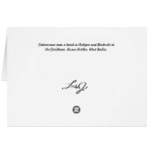 Blank Card with image of Catamaran Antigua (Back Horizontal)