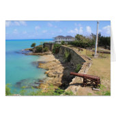 Blank Card with image of Fort James in Antigua (Front Horizontal)