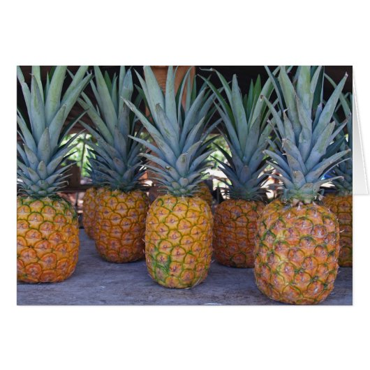 Blank Card with Pineapple Background (Front Horizontal)