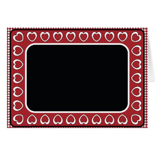 Blank Card with Red & Black Heart Background (Front Horizontal)
