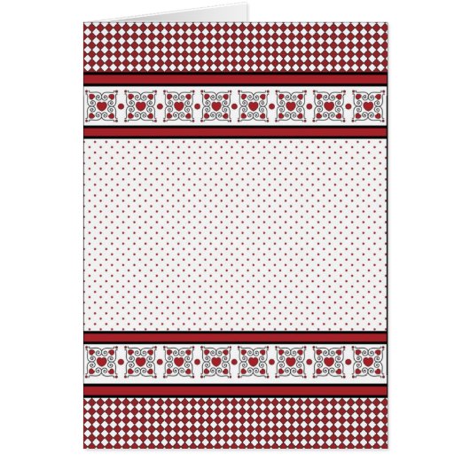 Blank Card with Red & Black Heart Background (Front)