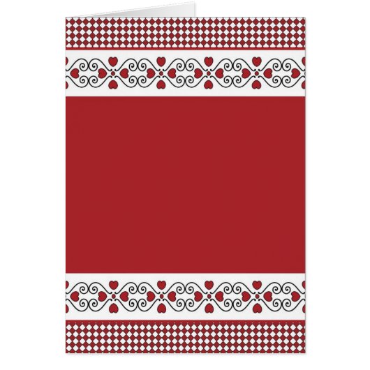 Blank Card with Red & Black Heart Background (Front)