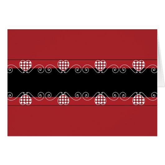 Blank Card with Red & Black Heart Background (Front Horizontal)