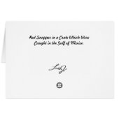 Blank Card with Red Snapper Background (Back Horizontal)
