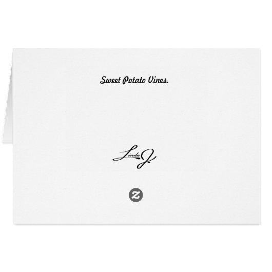 Blank Card with Sweet Potato Vines (Back Horizontal)