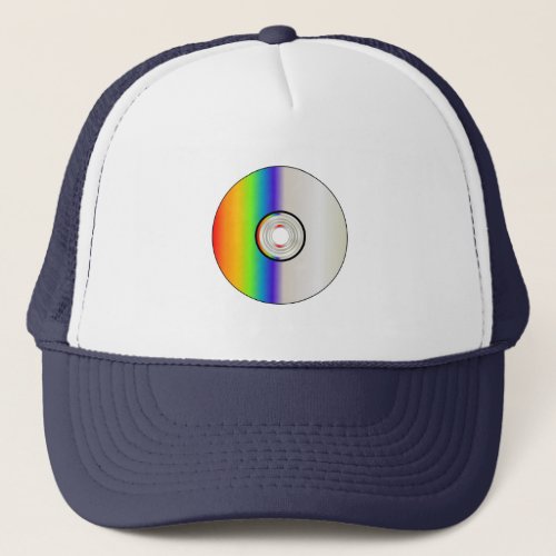 Blank CD Disc With Rainbow Trucker Hat