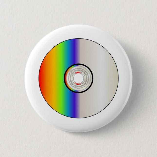Blank CD Disk With Rainbow Button (Front)