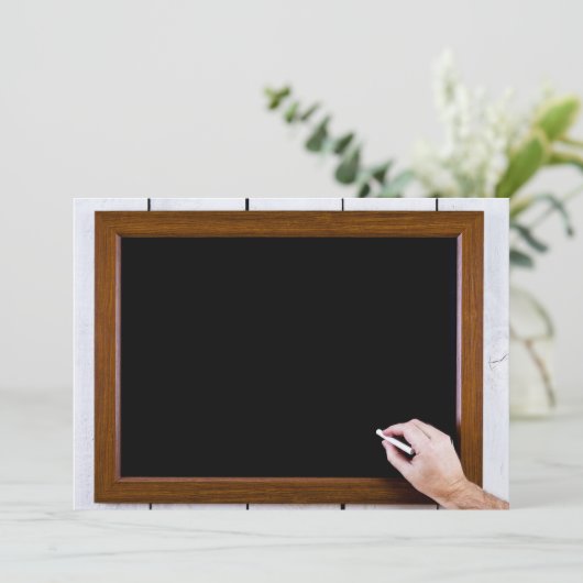 Blank chalkboard ready for your text (Standing Front)
