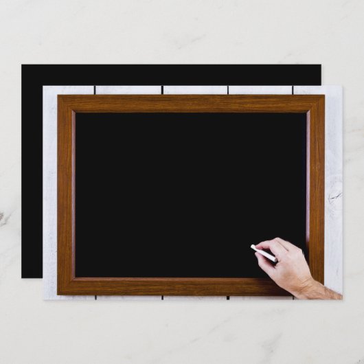 Blank chalkboard ready for your text (Front/Back)