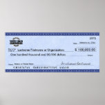 Blank Check for Sweepstakes & Awards Poster | Zazzle