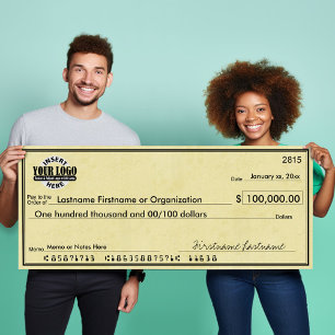 Blank Check for Sweepstakes & Awards PARCHMENT Poster