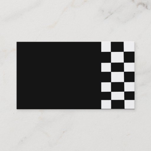 Customizable blank checker business card