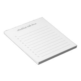 Blank Checklist | Check Boxes 40 Tear Away Pages Notepad