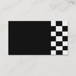 blank chequered business card