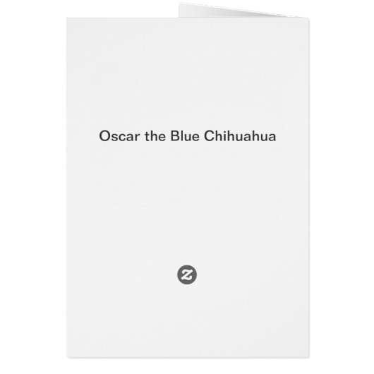 Blank Chihuahua greeting card (Back)