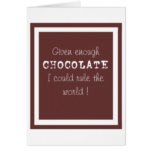 Blank Chocolate Card (Front)
