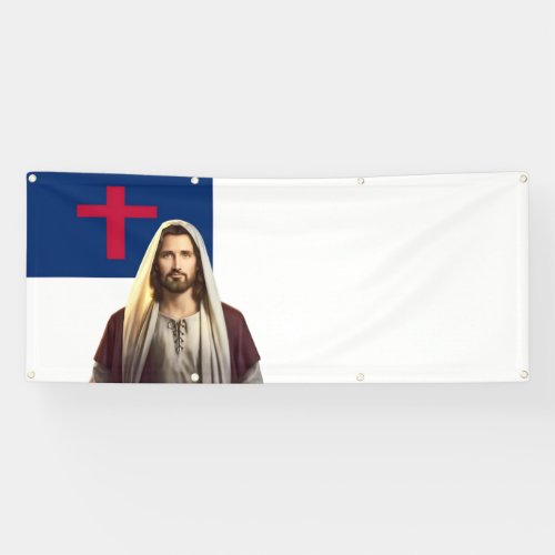 blank Christian faith flag and Christ church Banner