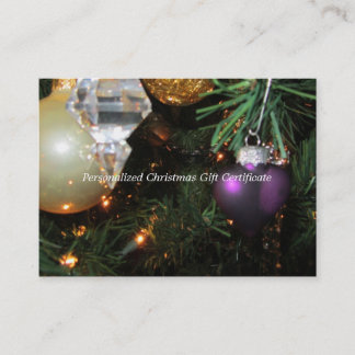 Blank Christmas Gift Certificate