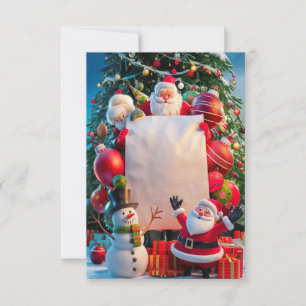 Blank Christmas Invitation Card