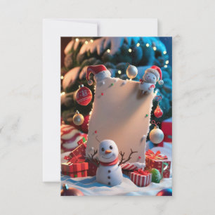 Blank Christmas Invitation Card