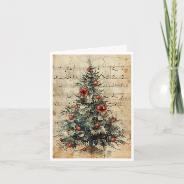 blank christmas tree card (Front)