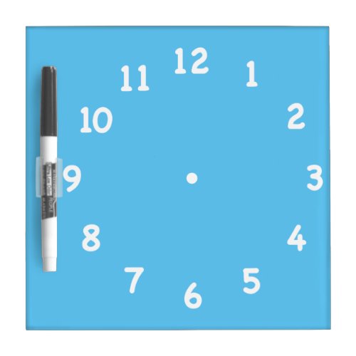 Blank clock face for education dry erase board