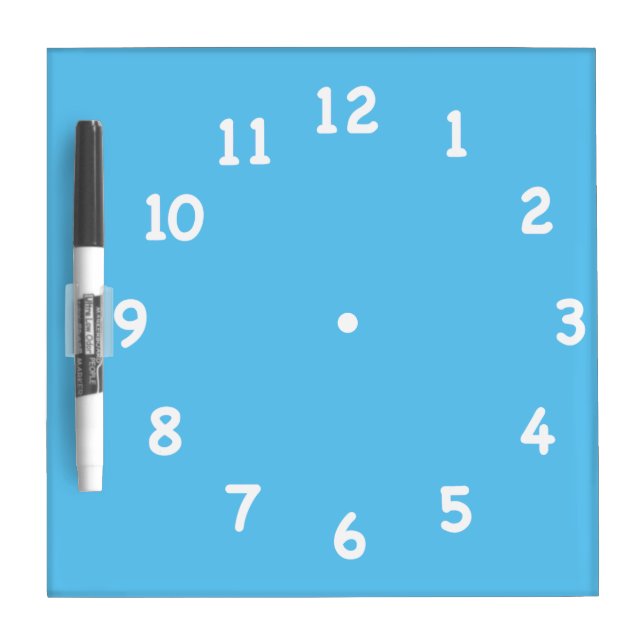 Blank clock face for education dry erase board (Front)