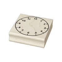 Blank Clock Face Teaching Aid Rubber Stamp