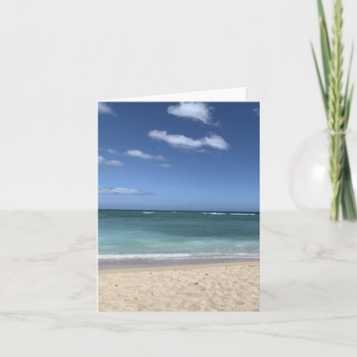 Blank Coastal Beach Note Card