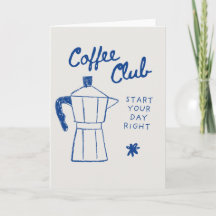 Blank coffee themed card