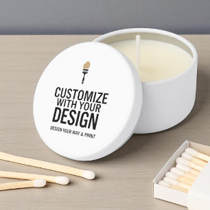 Blank Company Branded Custom Personalized Mini Candle Favors