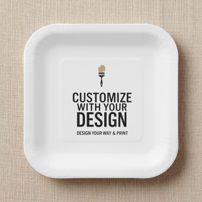 Blank Company Branded Custom Personalized  Paper Plates (Creator Uploaded)