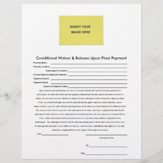 Blank Conditional Waiver Release Upon Final