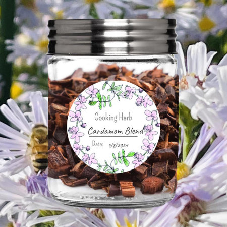 Blank Cooking Herbs Jar Label Thyme Custom