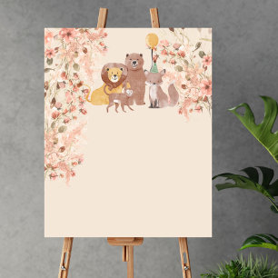 Blank Create Your Own Boho Safari Pampas Grass Poster