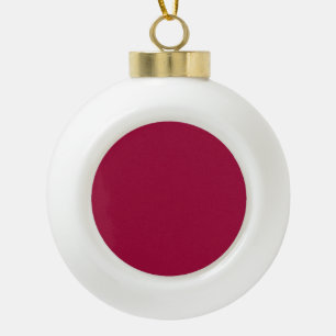 Blank Create Your Own - Cherry Red Ceramic Ball Christmas Ornament