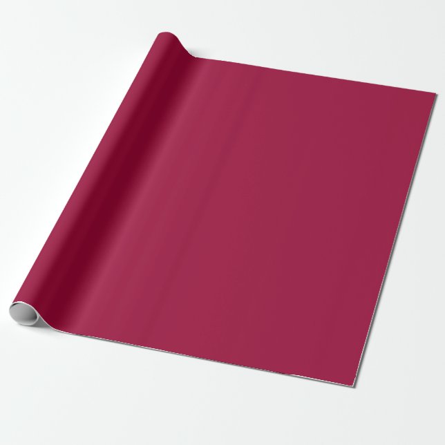 Blank Create Your Own - Cherry Red Wrapping Paper (Unrolled)