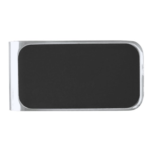 Blank Create Your Own Custom Silver Finish Money Clip (Front)