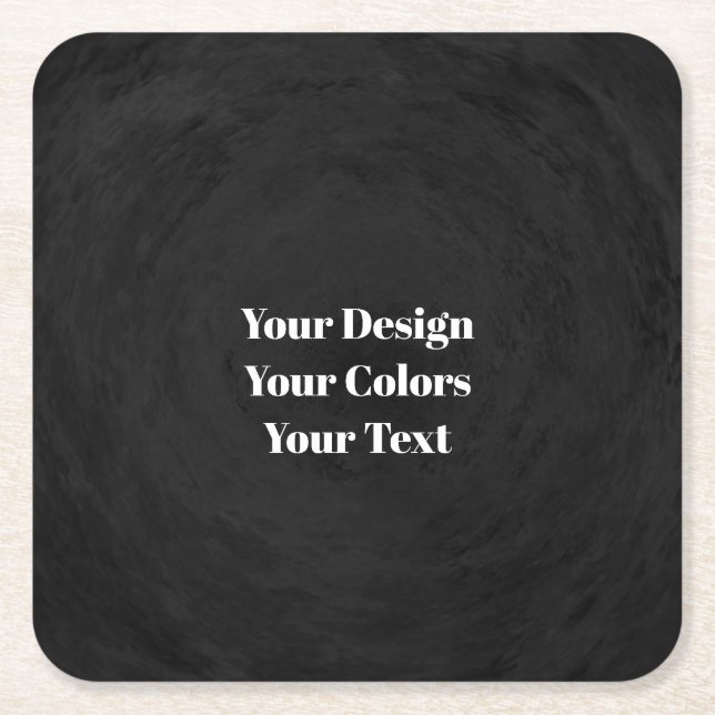 Blank - Create Your Own Custom Square Paper Coaster (Front)