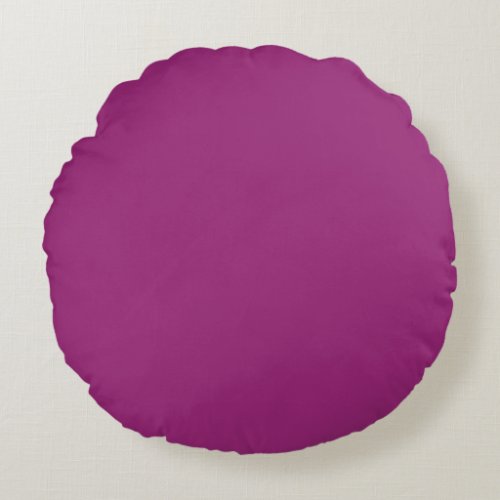 Blank Create Your Own _ Dark Pink Round Pillow