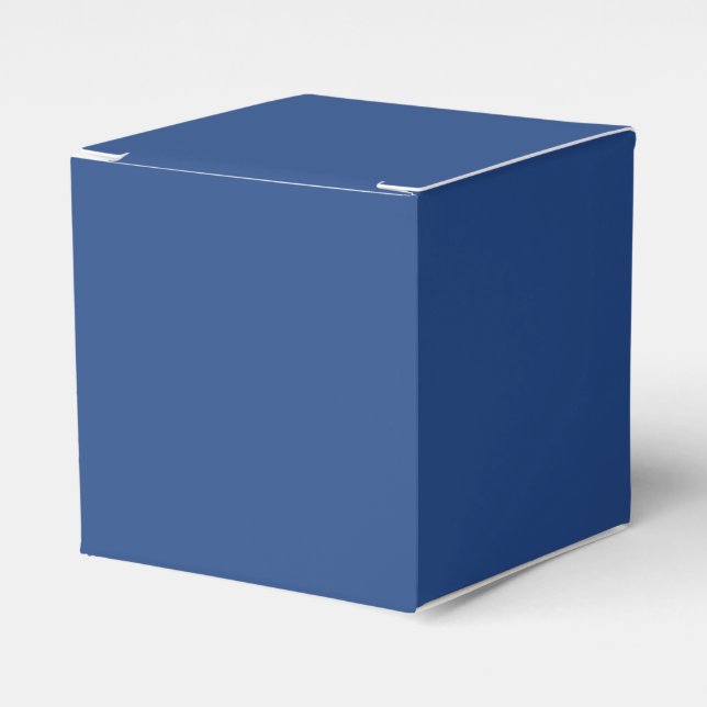 Blank Create Your Own - Deep Blue Favor Boxes (Front Side)