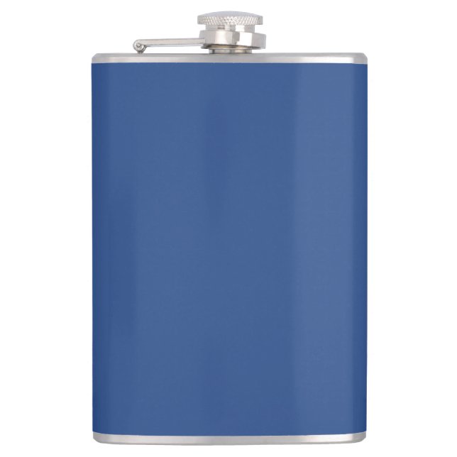 Blank Create Your Own - Deep Blue Flask (Front)