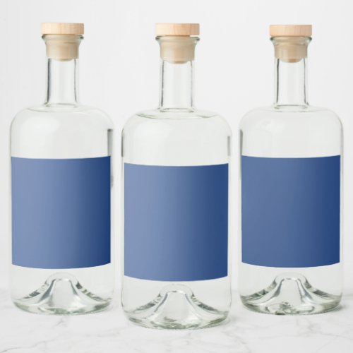 Blank Create Your Own _ Deep Blue Liquor Bottle Label