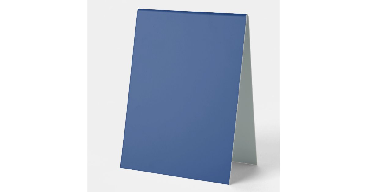 Blank Create Your Own - Deep Blue Table Tent | Zazzle