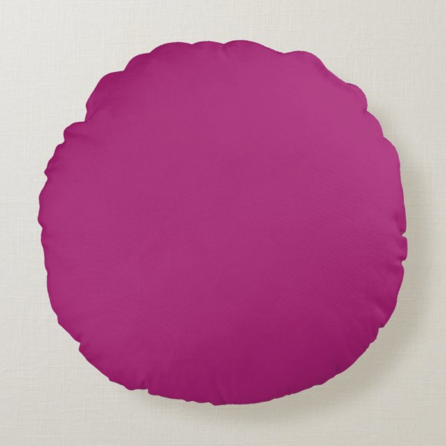 Blank Create Your Own - Deep Pink Round Pillow (Front)