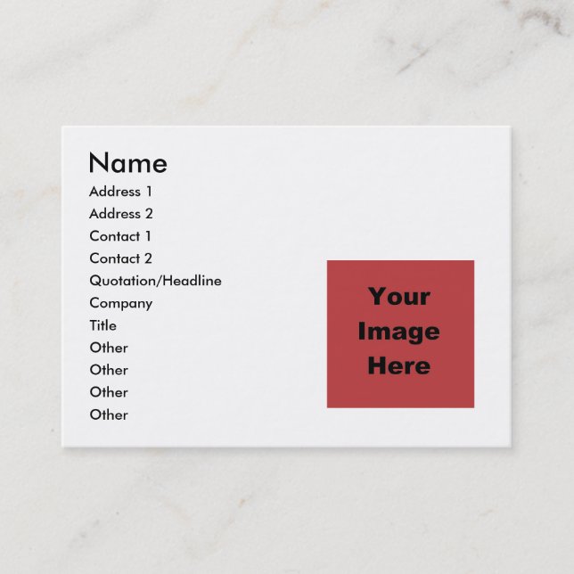 ♥ Blank - Create Your Own Gift Business Card (Front)