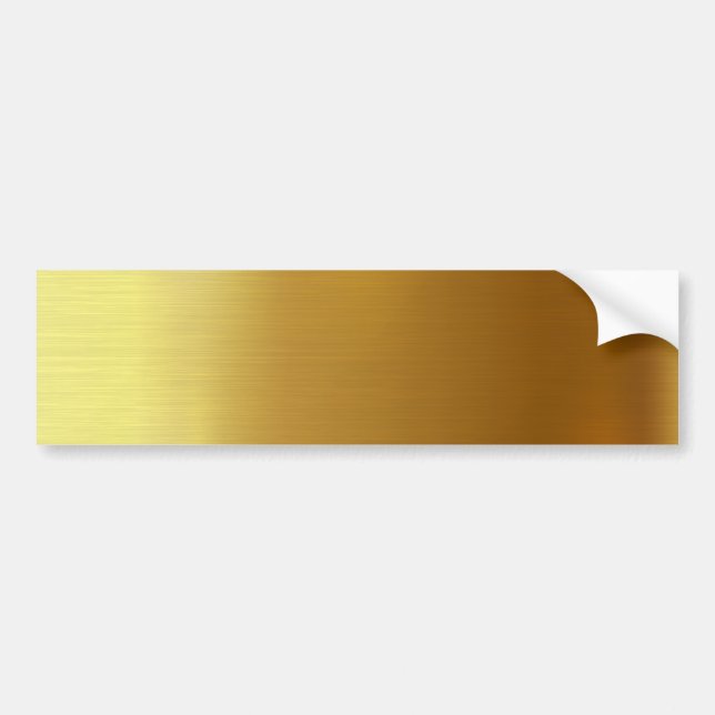 BLANK CREATE YOUR OWN GOLD BUMPER STICKER (Front)