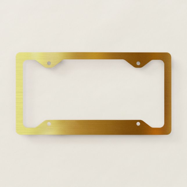 BLANK CREATE YOUR OWN GOLD LICENSE PLATE FRAME (Front)