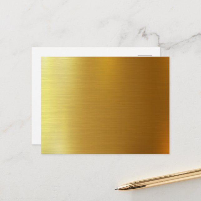 BLANK CREATE YOUR OWN GOLD POSTCARD (Front/Back In Situ)