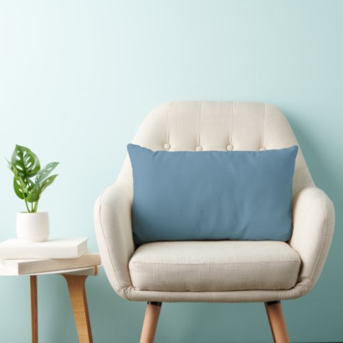 Blank Create Your Own _ Grey Blue Lumbar Pillow